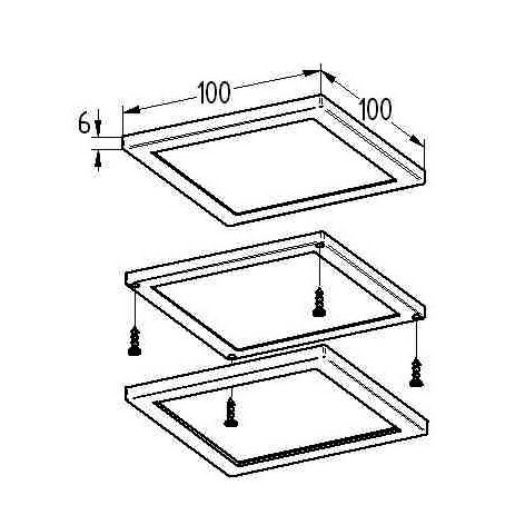 THEBO P-LED-15 LED-Panel Leuchte