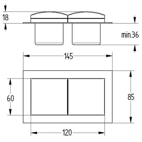 ST3009ST/2 Wand Steckdose
