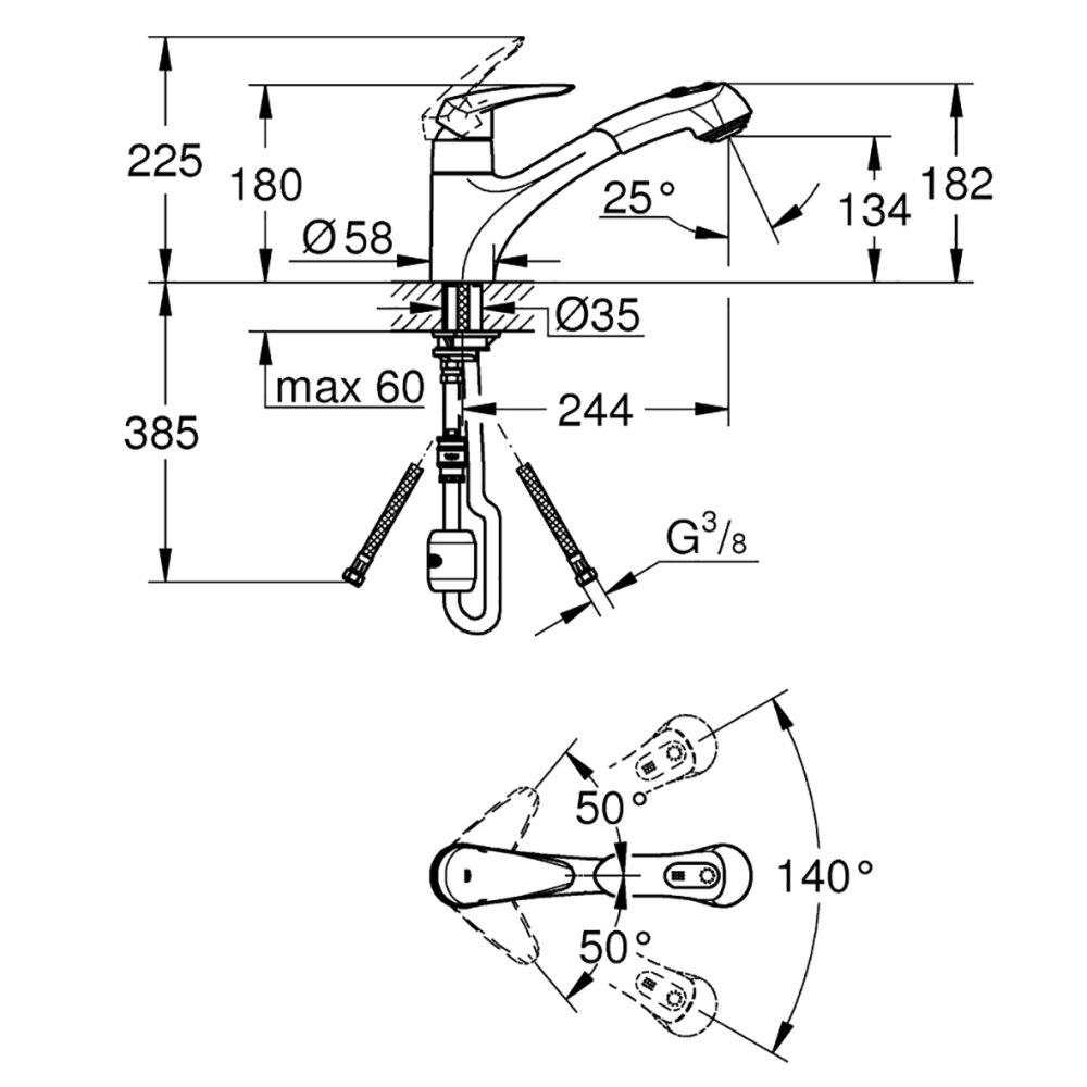 GROHE Eurodisc Küchenarmatur