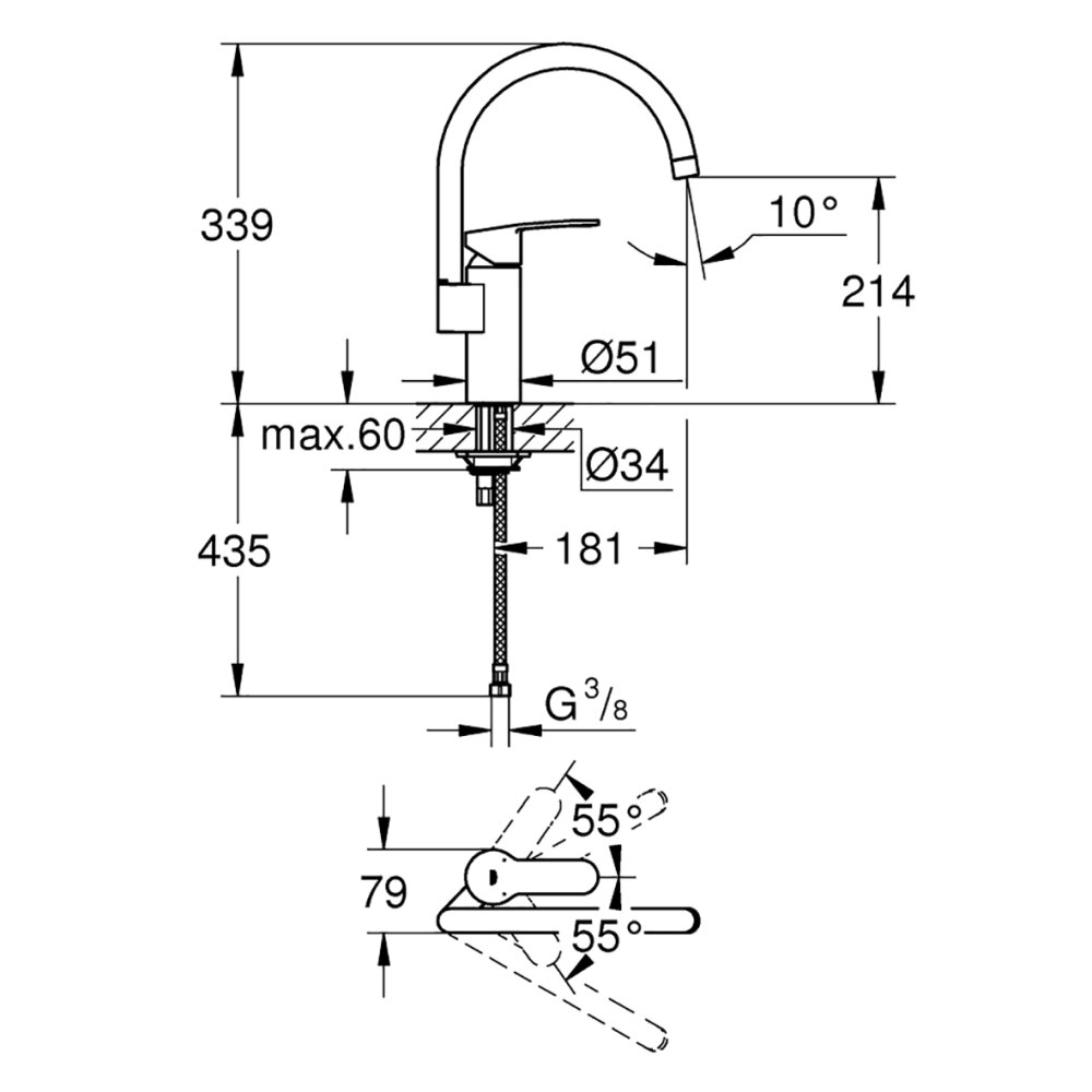 GROHE Eurostyle Cosmo Küchenarmatur