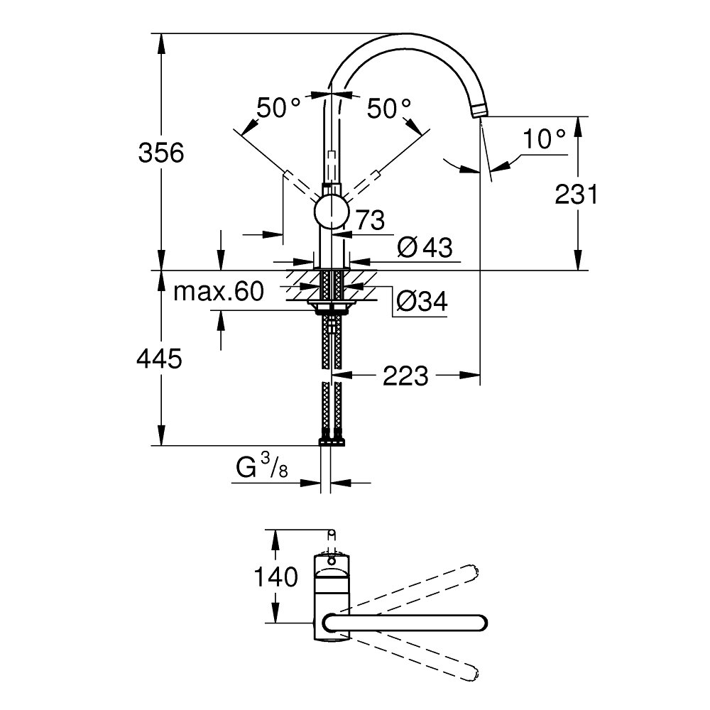 GROHE Minta Küchenarmatur