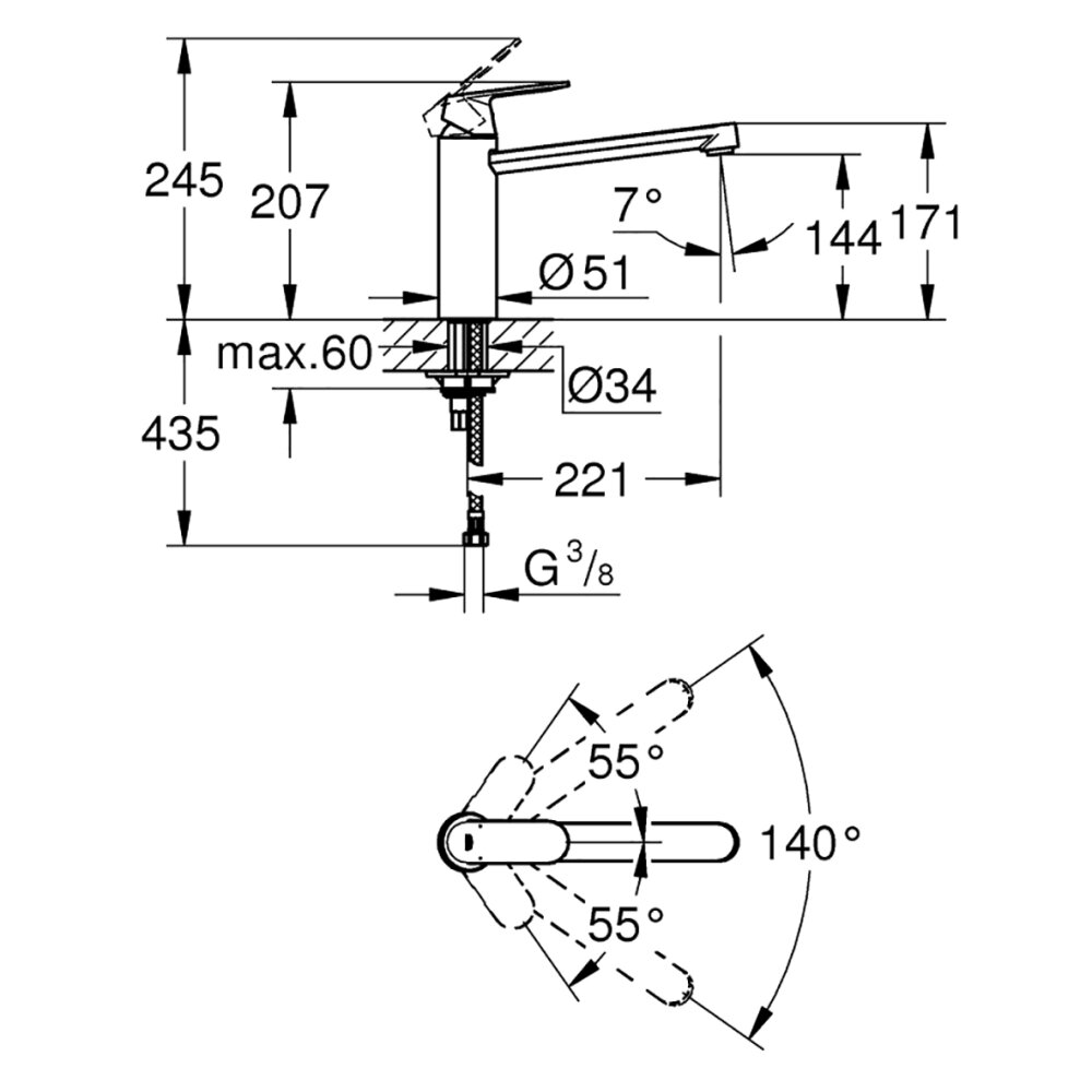 GROHE Eurosmart Küchenarmatur