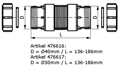 McALPINE Flexibles Abflussrohr