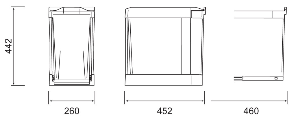CUCINA Grey Line Abfallsammler