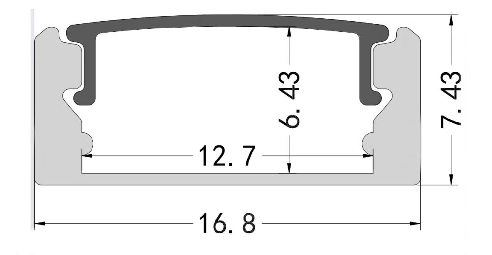 Aluminium LED bande Ein/untenbau profil-Set