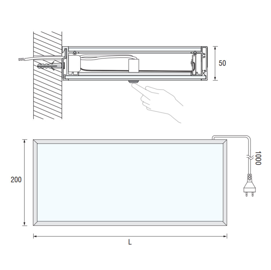 FORMA TEO LED-Glasregalbeleuchtung
