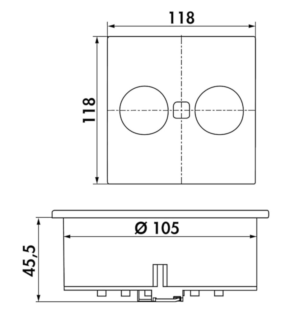 DUPLEX-Q Q Einbau Steckdose
