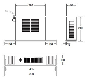 SPACE SAVER SS2E Sockelheitzung