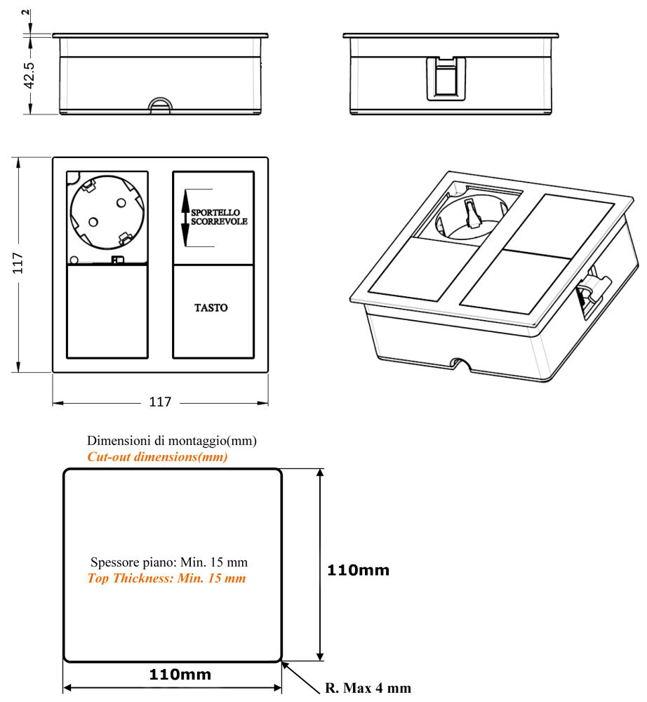 ASA VersaHIT/USB Einbau Steckdose
