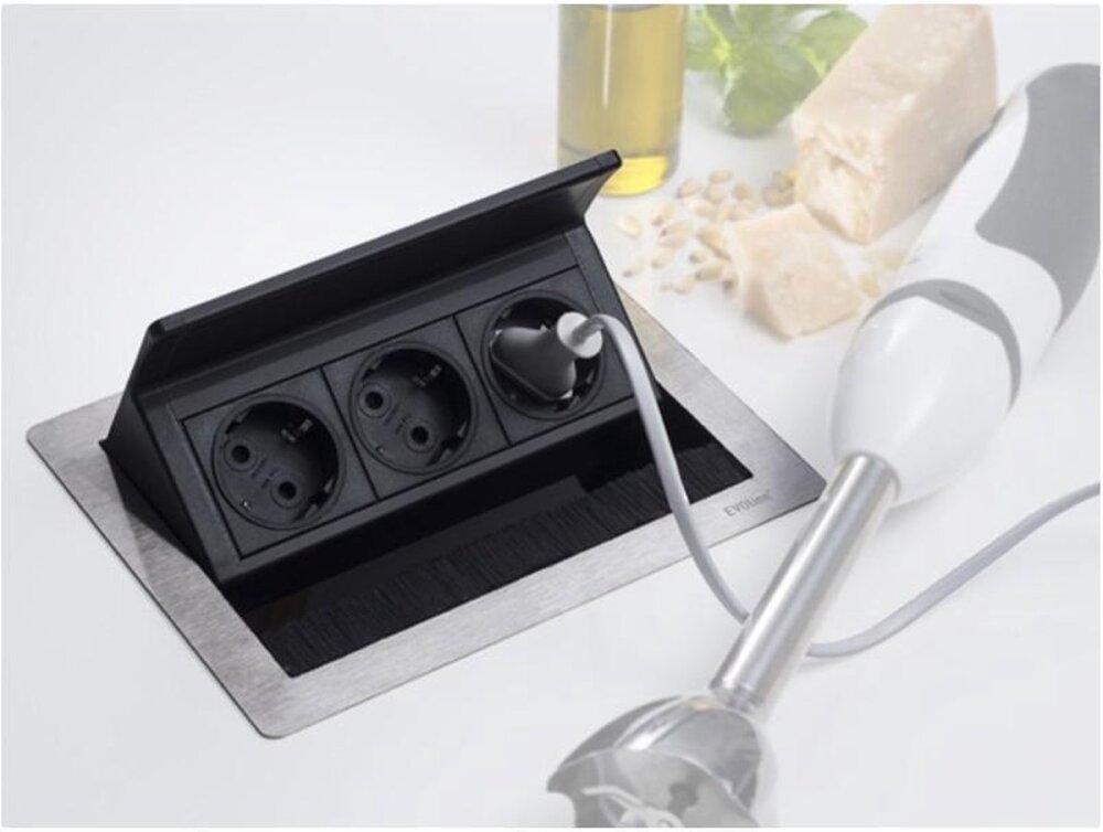 EVOLINE FlipTop Push Small Einbau Steckdose