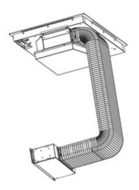 DD-Flex, rechteckiger „Downdraft“-Anschlussschlauch HR+. Luftauslass