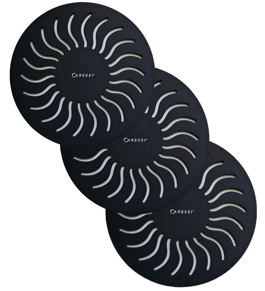 CARESSI Siliconen pannenonderzetters Zwart